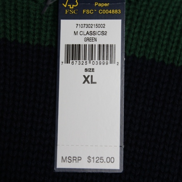Polo Ralph Lauren Striped Crest Sweater NWT R1006 - Picture 4 of 5